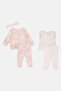 Toddlers Girl 5 Pieces Polka dots Long Sleeve Top And Bottom Set With Headband, Multicolor - 2