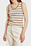 Striped Crew Neck Athlete T-Shirt Bbss26Fkt010444