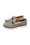 Beige Suede Buckle Men's Shoes - 4
