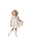 Baby Girl Moon Collar Floral Patterned Cotton Muslin Lined Dress - 5
