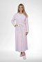 Plus Size Women's Long Dressing Gown Short Sleeve Nightgown Set - 2