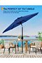 9Ft Patio Umbrella with Crank Lift & Push Button Tilt - 3