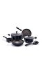 9 pcs Non-Stick Cookware Set, PR22480 + 1.5L Stand Blender, 400W, White, PR81529 - 8
