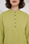 Women's High Collar Buttoned Viscose Green Double Suit - 3