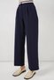 Women's High Waist Wide Leg Navy Blue Palazzo Trousers - 5