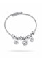 316L Steel Silver Color Zircon Stone Model Charm Bracelet