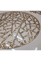 1 Piece Lux Premium Coffee Table Cover/33Cm Round/Faux Leather/Gold Glitter (Glitter Does Not Come Off) - 3