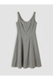 Alita city: u-neck plaid dress with a cinched waist – stand out from the crowd. - 5