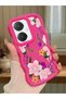 Vivo Y27 Compatible Case Camera Protector Red Silicone Couple Phone Case Flower Pattern