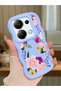 Redmi Note 13 Pro 4g Compatible Case Camera Protector Blue Silicone Couple Phone Case Floral Pattern