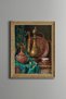 Vintage Antique Pitcher and Engraved Decorative Object - Vintage Patterned Frame - Fine Model