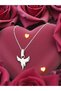 Zircon Stone Silver Color Zircon Stone Phoenix Steel Necklace - Does Not Tarnish