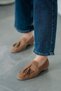Holly Women's Tasseled Genuine Suede Leather Loafer Shoes Camel - 2
