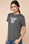 Typography Print T-Shirt with Crew Neck and Short Sleeves - 2