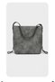 Women's Gray Crossbody Makeup Bag Detailed Shoulder Bag - 5