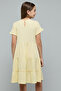 Textured Tiered Dress with Square Neck and Short Sleeves - 6