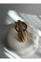 Beige Faux Leather Bracelet with Gold Color Ring Detail (2 cm) - 7