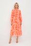Women's Polka Dot Chiffon Maxi Dress High Neck Balloon Sleeve Lined Woven Islamic Clothing Casual Comfortable - 4