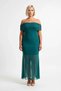 Women's Plus Size Carmen Collar Tulle Knitted Bodycon Maxi Dress Sleeveless Elegant Casual Comfortable Modern Stylish - 4