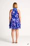 Women's Plus Size Halter Neck Sleeveless Floral Print Layered Chiffon Mini Dress Casual Comfortable Modern - 5
