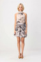 Women's Sleeveless Halter Neck Mini Dress Chiffon Lined Skater Cut Polyester Woven Elegant Casual Comfortable - 4