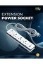Extension Power Socket 3 Outlet + USB with 3M Cable – Multi Plug Power Strip with Switch, High-Quality Copper Extension Board for Home & Office