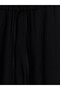 Black Textured Women's Trousers with Elastic Waist - 3