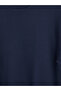 Navy Blue Cotton Loose Fit Basic Soft Touch T-Shirt - 2