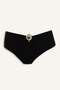 Regular Fit Wrinkled Textured Black Bikini Bottom E0209Ax26Sm - 4