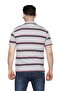 Beige Men's Dad and Middle-Aged Combed Cotton Pocketed Striped Patterned T-Shirt Classic Cut - 4