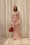 Posada Slim Fit Salmon Long Knit Dress - 3