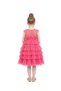 - Sleeveless Tiered Tulle Girls Party Dress - Cream, Ombre, Hot Pink - 5Y to 9Y - 3