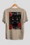 For the Love of Cats 10 Cats Printed Beige Oversize T-Shirt 100% Cotton Unisex Cat Lover Premium Design