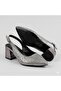 (Wiesse) Closed Toe Wide Heeled Women's Shoes Platinum - 3