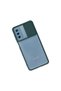Samsung Galaxy M52 5g Case Palm Frosted Camera Sliding Silicone - Green - 3