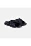 Men's Black Desacomfort Cross-Strapped Leather Slippers