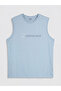Nevavm Oval Collar Printed Combed Cotton Men's Sleeveless T-Shirt with a Difference - 5
