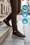 Brown Textile Lace-Up Men's Casual Shoes - 3