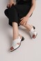 Genuine Leather Women's Daily Light Comfortable Low Heel Sandals Dd0174 - 3