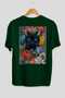For the Love of Cats 63 Cats Printed Green Oversize T-Shirt 100% Cotton Unisex Cat Lover Premium Design