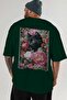 88 Cats for Cat Lovers Printed Green Oversize T-Shirt 100% Cotton Unisex Cat Lover Premium Design - 5