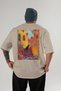 For the Love of Cats 22 Cats Printed Beige Oversize T-Shirt 100% Cotton Unisex Cat Lover Premium Design - 2