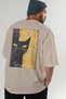 For the Love of Cats 73 Cat Printed Beige Oversize T-Shirt 100% Cotton Unisex Cat Lover Premium Design - 7