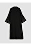 Two Mt Shop Quality Lcw Modest Black Crepe Patterned Long Robe - 6