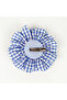 Blue and White Gingham Large Rose Clip Buckle - 4