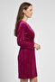 Women Velvet Mini Dress, Purple - 4
