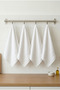 Set of 4 100% Organic Cotton Towels 30X30 cm - White - 5