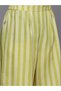 Yellow Striped Longline Shirt and Pants Co-ord Set - 3