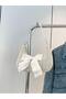 Spring/Summer Fashion Handbag with Bow Scarf, Straw Shoulder Bag, Casual Crescent Shoulder Bag with Glass Bead Chain, Stylish Women's Bag, Beach Essentials, Beach Luggage and Summer Essentials - 7