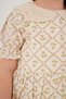 3-10 Years Old Floral Cotton Woven Lace Collar Balloon Sleeve Flared Girls' Summer Dress - 7